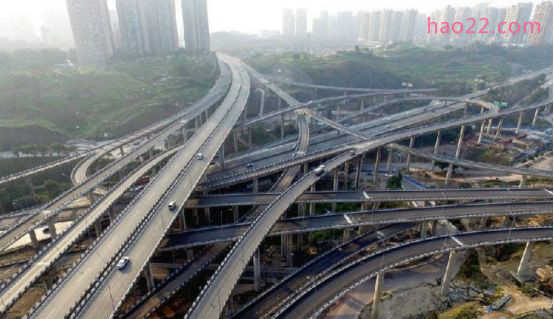 重庆最复杂立交桥，黄桷湾立交路线错综复杂（导航也被绕晕）  第1张